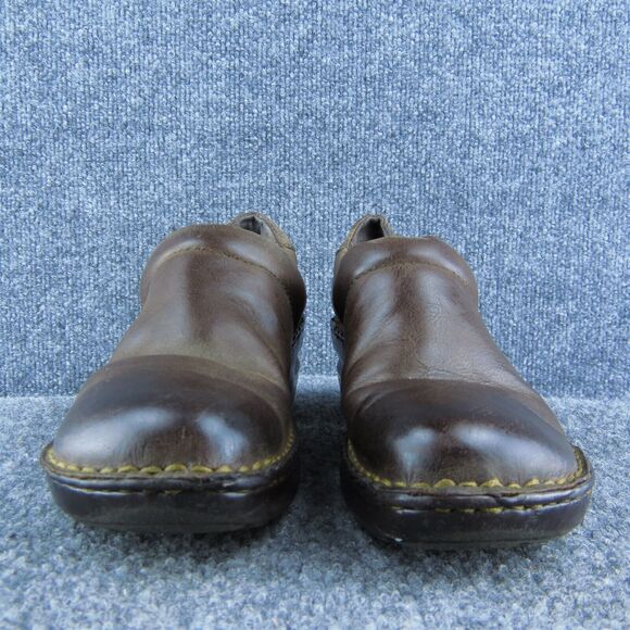 Born Concept Women Clog Shoes Brown Leather Slip On Size 7.5‎ Medium - Picture 2 of 9